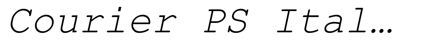 Courier PS Italic